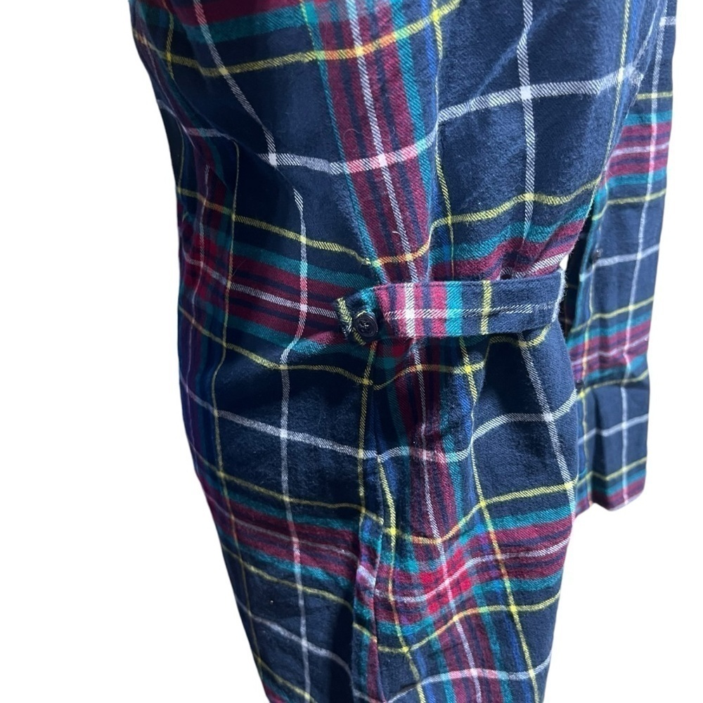 Matchstick Flannel Plaid Button Down Top Shacket Roll Tab Sleeve NWT SZ: Medium - Picture 4 of 10